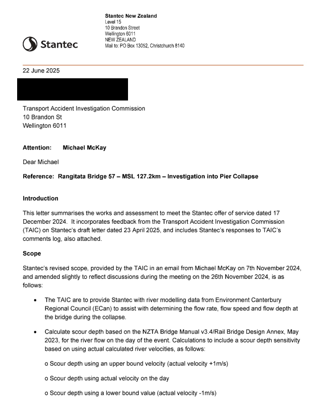 Stantec report on the structural analysis of pier stability
