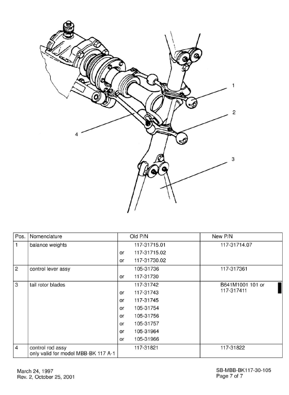 Eurocopter Service Bulletin SB-MBB-BK 117-30-105
