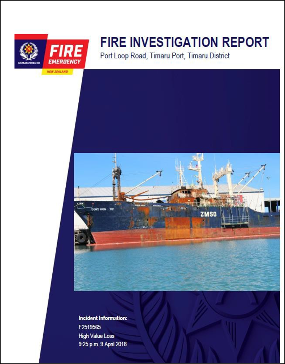 Fire investigation report in part
