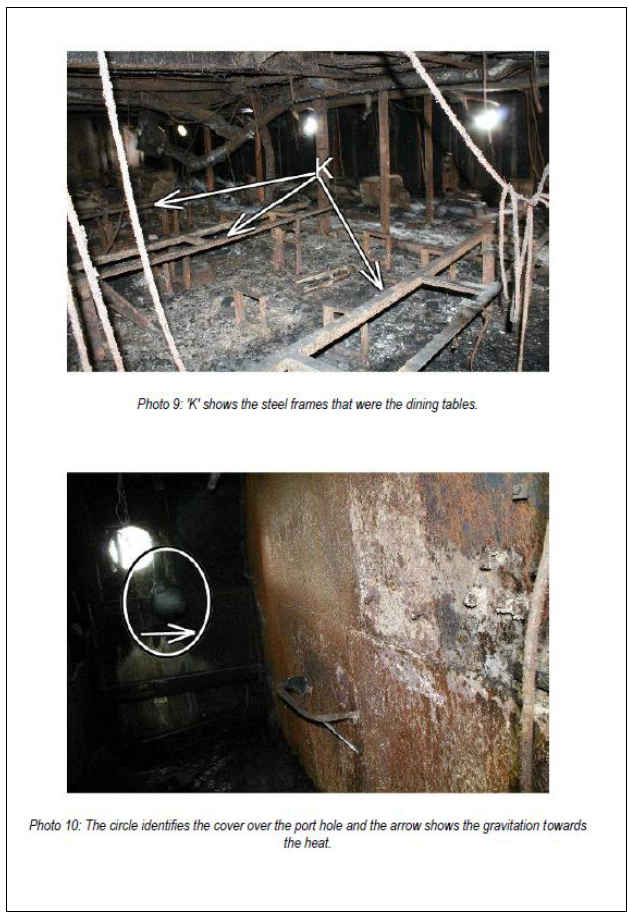 Fire investigation report in part
