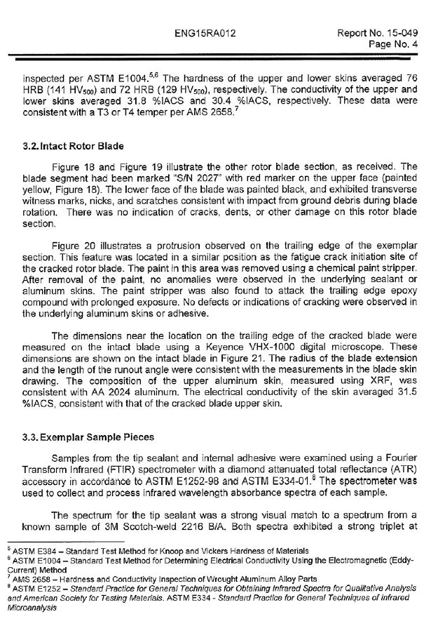 NTSB Materials Laboratory report