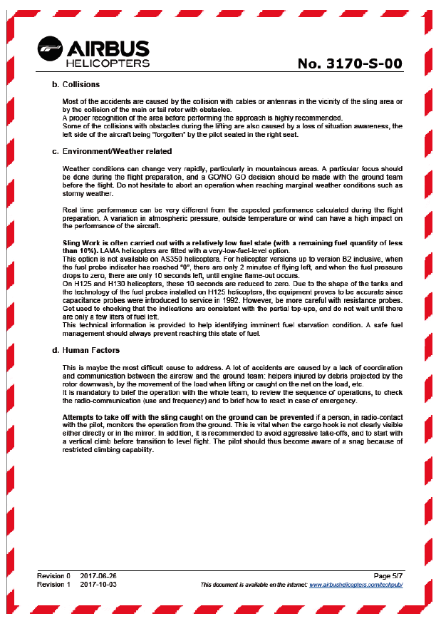 Airbus Helicopters Safety Information Notice No. 3170-S-00
