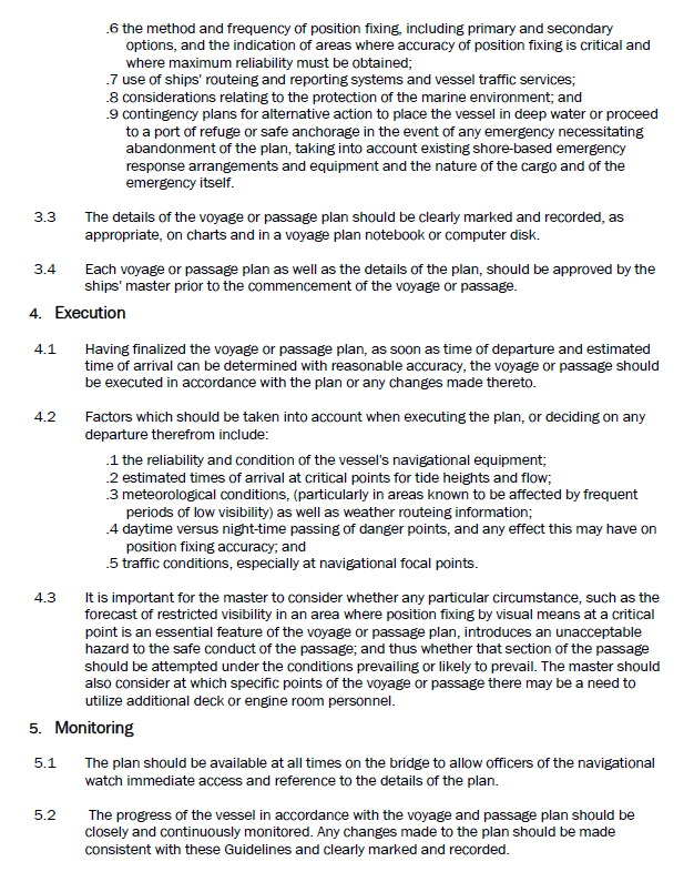 SOLAS Chapter V, Regulation 34 Safe Navigation and Resolution A 893(21) Annex