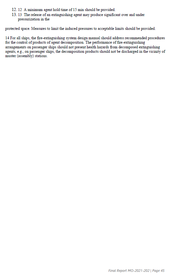 IMO Guidelines for Fixed Gas Fire-Extinguishing Systems