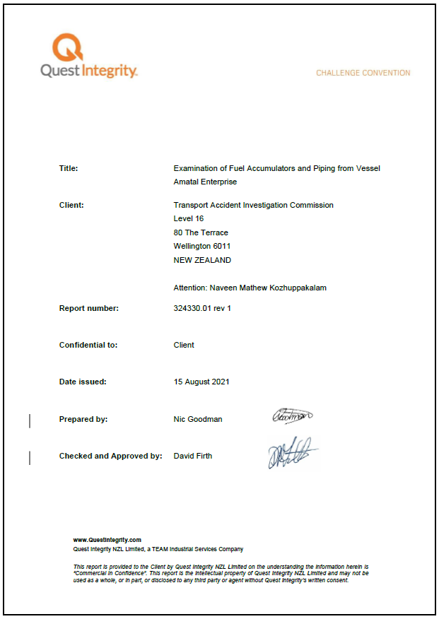 Photo of Quest Integrity Metallurgy Report
