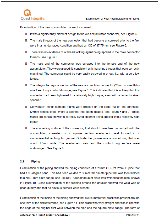Photo of Quest Integrity Metallurgy Report