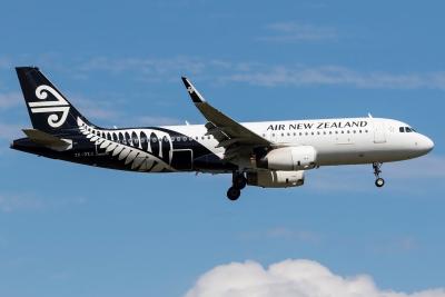 An A320 aircraft viewed from its right-hand side with its landing gear down