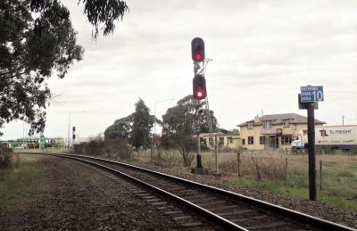 Photo: The approach to Rolleston Station from the West
