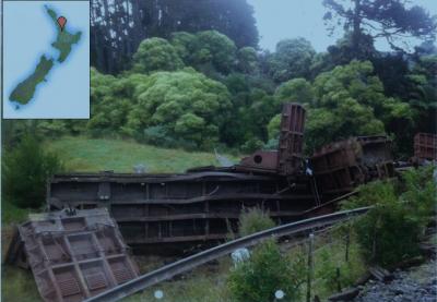 Derailment scene near Glenbrook