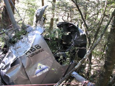 Wreckage of the fuselage. Credit TAIC.