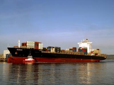 The Madinah in the port of Napier. Courtesy of Tony Des Landes.