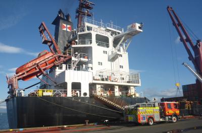 The Kokopo Chief at Port of Tauranga. MaritimeNZ photo