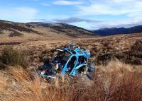 Photo - the wrecked fuselage of ZK-ILD at the accident site