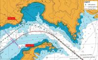 Chart depicting planned and actual course of the Azamara Quest