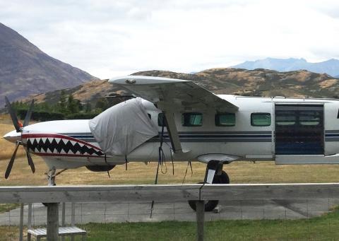 Photo depicts the skydiving aircraft